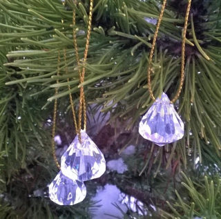 Závěsná ozdoba diamant AB - 1,8 x 2,3 cm (H395)