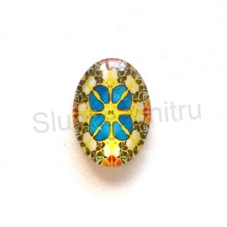 Kabošon ovál - sklo 25x18 mm (AD60)