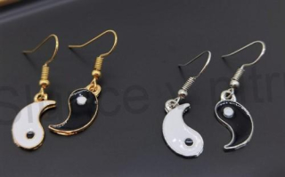 Visací náušnice Jina a Jang kapka, slza (BB719)