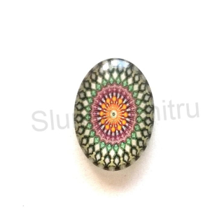 Kabošon ovál - sklo 25 x 18 mm (AD62)