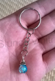 Přívěsek na klíče - zvoneček pro štěstí modrý (H403)