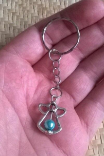 Přívěsek na klíče - andílek pro štěstí modrý (H412)