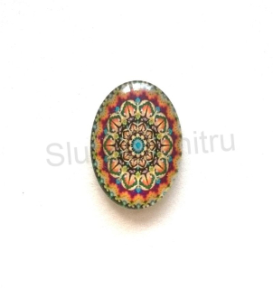 Kabošon ovál - sklo 25x18 mm (AD71)