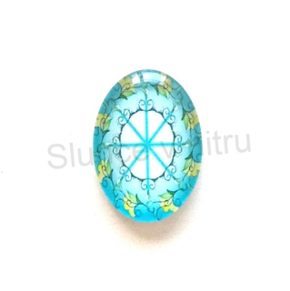 Kabošon ovál - sklo 25 x 18 mm (AD73)