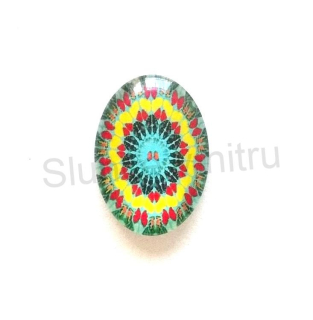 Kabošon ovál - sklo 25x18 mm (AD74)