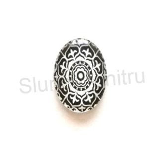 Kabošon ovál - sklo 25x18 mm (AD83)