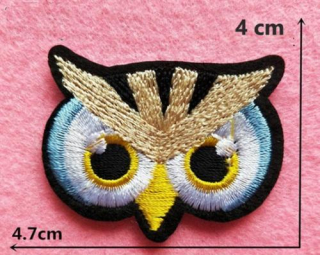 Nášivka sova, sovička 4,7 x 4 cm (C167)