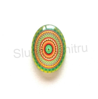 Kabošon ovál - sklo 25x18 mm (AD84)