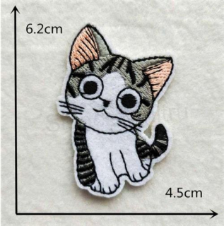 Nášivka kočka, kočička 6,2 x 4,5 cm (C194)