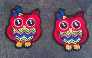 Nášivka sova, sovička 6,7 x 5,5 cm (C651)