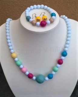 Dívčí sada. set šperků 3 ks 2 barvy (H438)