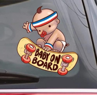 Samolepka na auto Dítě v autě Baby In Car (Chlapeček) (E685)