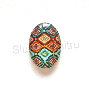 Kabošon ovál - sklo 25x18 mm (AD90)