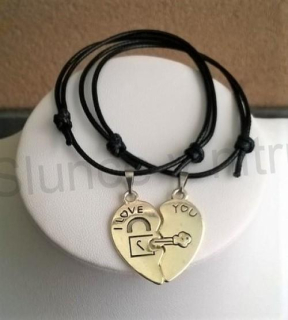 Náremek na ruku pro páry půlené srdce (BC551)