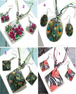 Souprava lasturových šperků choker s náušnicemi (BS114)