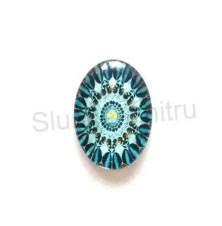 Kabošon ovál - sklo 25x18 mm (AD91)