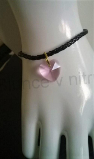Pandora náramek swarovski elements růžová (BC555)