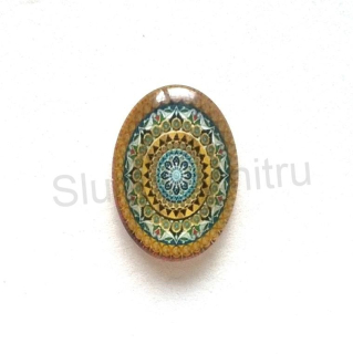 Kabošon ovál - sklo 25x18 mm (AD92)