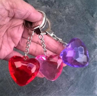 Klíčenka, přívěšek na klíče Srdce, srdíčko 3D (H441)