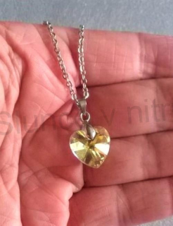 Náhrdelník s rakouským křišťálovým srdcem Swarovsk Elements (BD659)