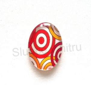 Kabošon ovál - sklo 25x18 mm (AD94)