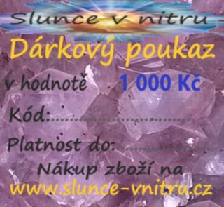 Dárkový poukaz 1 000 Kč (QT5)