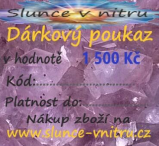 Dárkový poukaz 1 500 Kč (QT6)