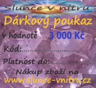Dárkový poukaz 3 000 Kč (QT8)
