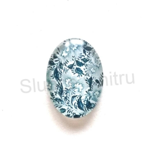 Kabošon ovál - sklo 25x18 mm (AD95)