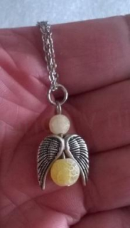 Minerální náhrdelník Anděl – achát dračí (X1499)