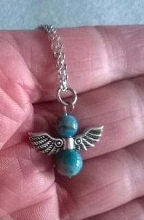 Minerální náhrdelník Anděl, andílek - Apatit (X1501) 