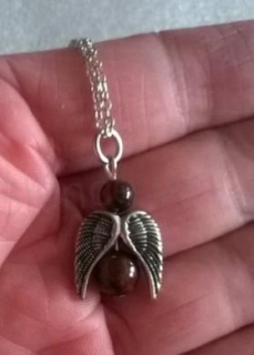 Minerální náhrdelník Anděl, andílek - Byčí oko (X1504) 