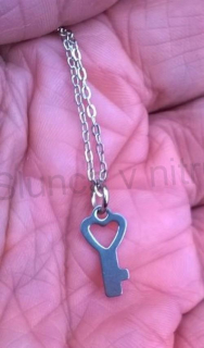 Řetízkový náhrdelník s přívěškem klíč z chirurgické oceli (BD391)