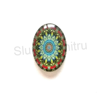 Kabošon ovál - sklo 25x18 mm (AD97)