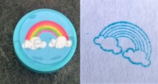 Dětské razítko, razítka duha (D17)