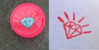 Dětské razítko, razítka diamant (D17)