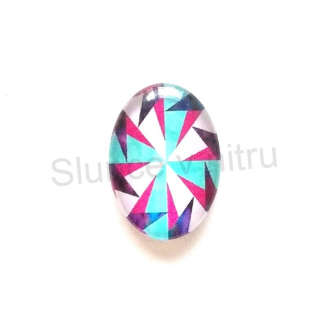 Kabošon ovál - sklo 25x18 mm (AD98)