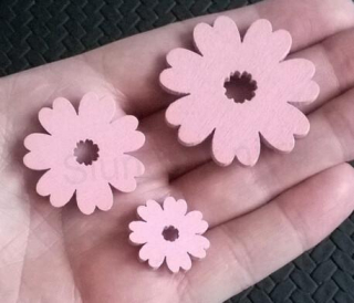 Dřevěné výřezy - Kytičky více velikostí (V139)