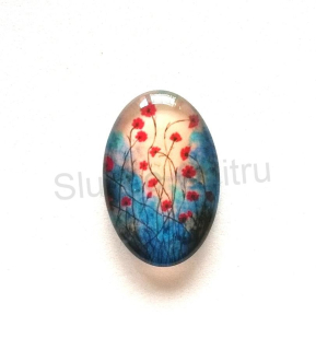 Kabošon ovál - sklo 30x20 mm (AD104)