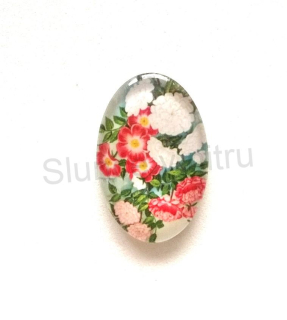 Kabošon ovál - sklo 30x20 mm (AD106)