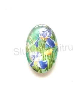 Kabošon ovál - sklo 30x20 mm (AD112)