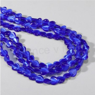 Minerální korálek kočičí oko 8 x 8 mm tmavě modrý (X1550)