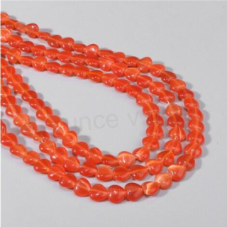 Minerální korálek kočičí oko 8 x 8 mm tmavě oranžový (X1550)