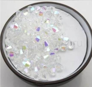 Korálky Swarovski Elements AB sluníčka 4 mm transparentní 10 kusů (AC283)