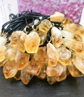 Minerální náhrdelník citrín (Brazílie) (X1560)